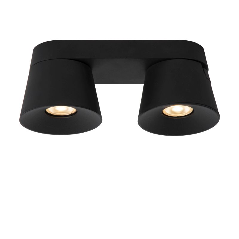 Lucide TRIGONO - Stropné bodové svietidlo - 2xGU10 - Čierne